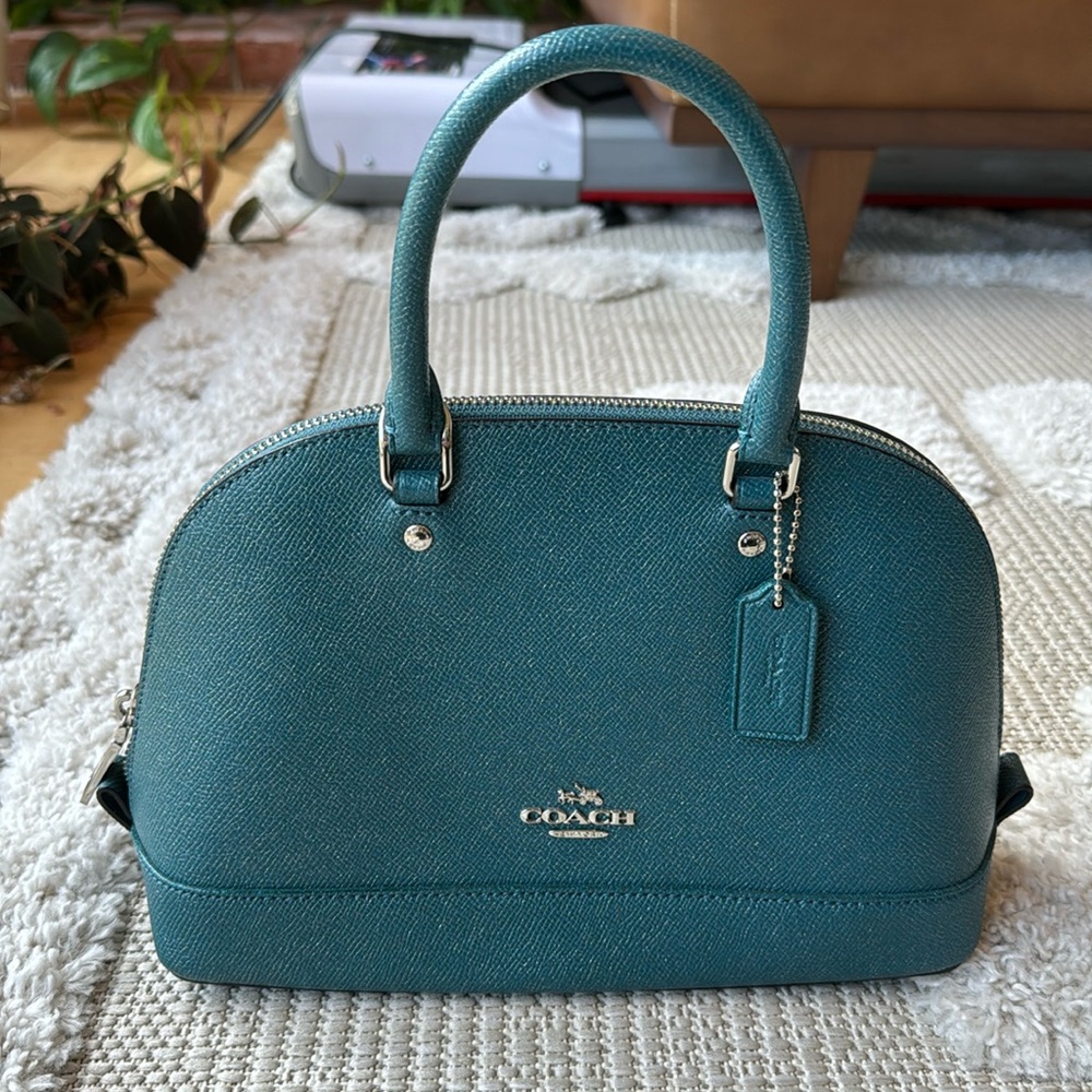 Sparkly Teal Coach Crossbody